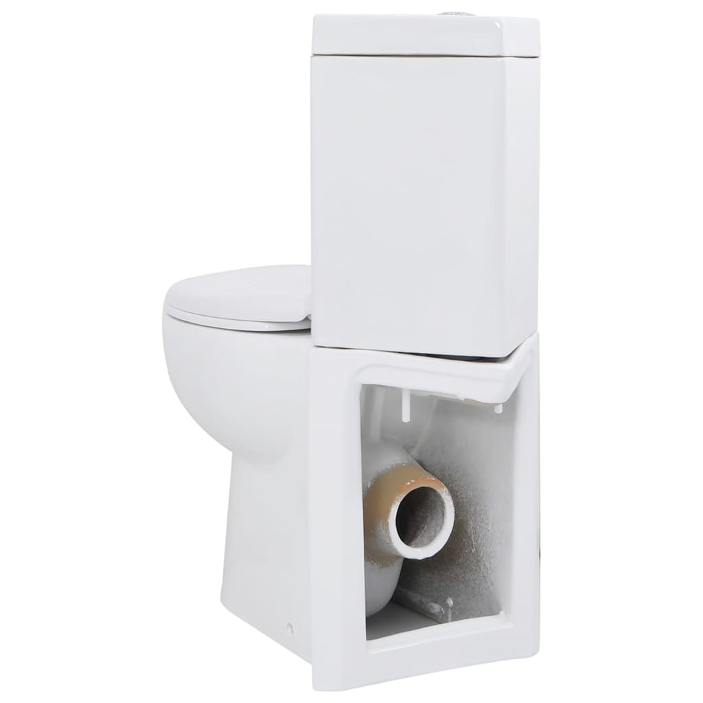 WC Ceramic Toilet Bathroom Corner Toilet White - Bend