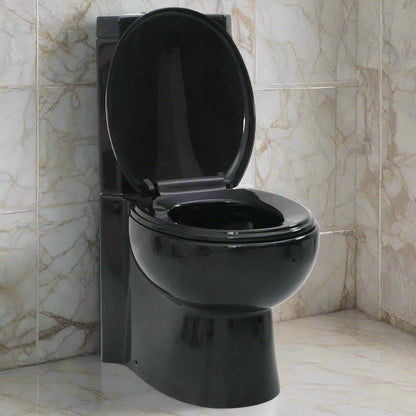 WC Ceramic Toilet Bathroom Corner Toilet Black - Bend