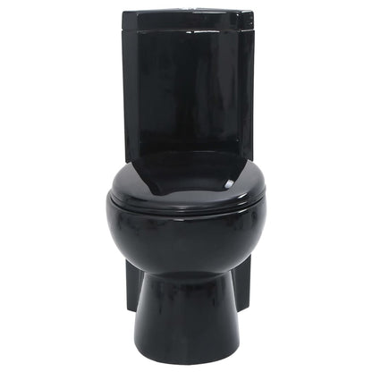 WC Ceramic Toilet Bathroom Corner Toilet Black - Bend