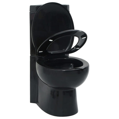 WC Ceramic Toilet Bathroom Corner Toilet Black - Bend