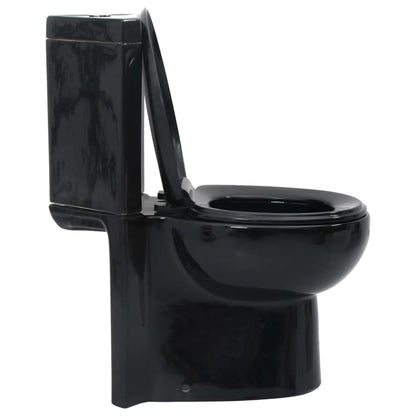 WC Ceramic Toilet Bathroom Corner Toilet Black - Bend