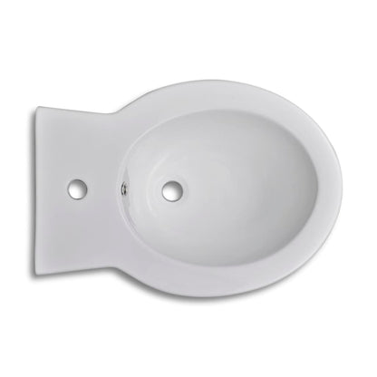 White Ceramic Toilet & Bidet Set - Bend