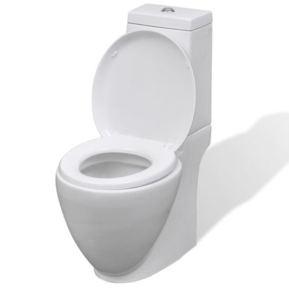 White Ceramic Toilet & Bidet Set - Bend