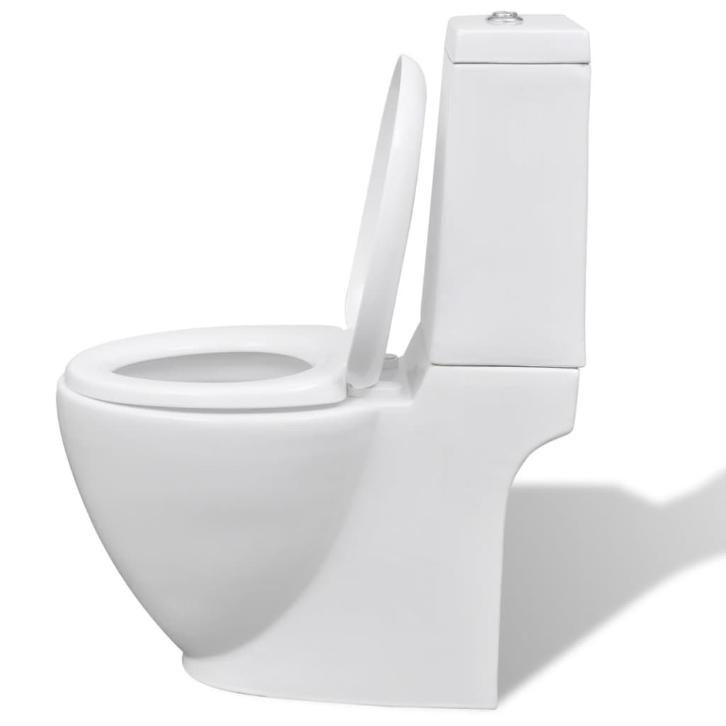 White Ceramic Toilet & Bidet Set - Bend