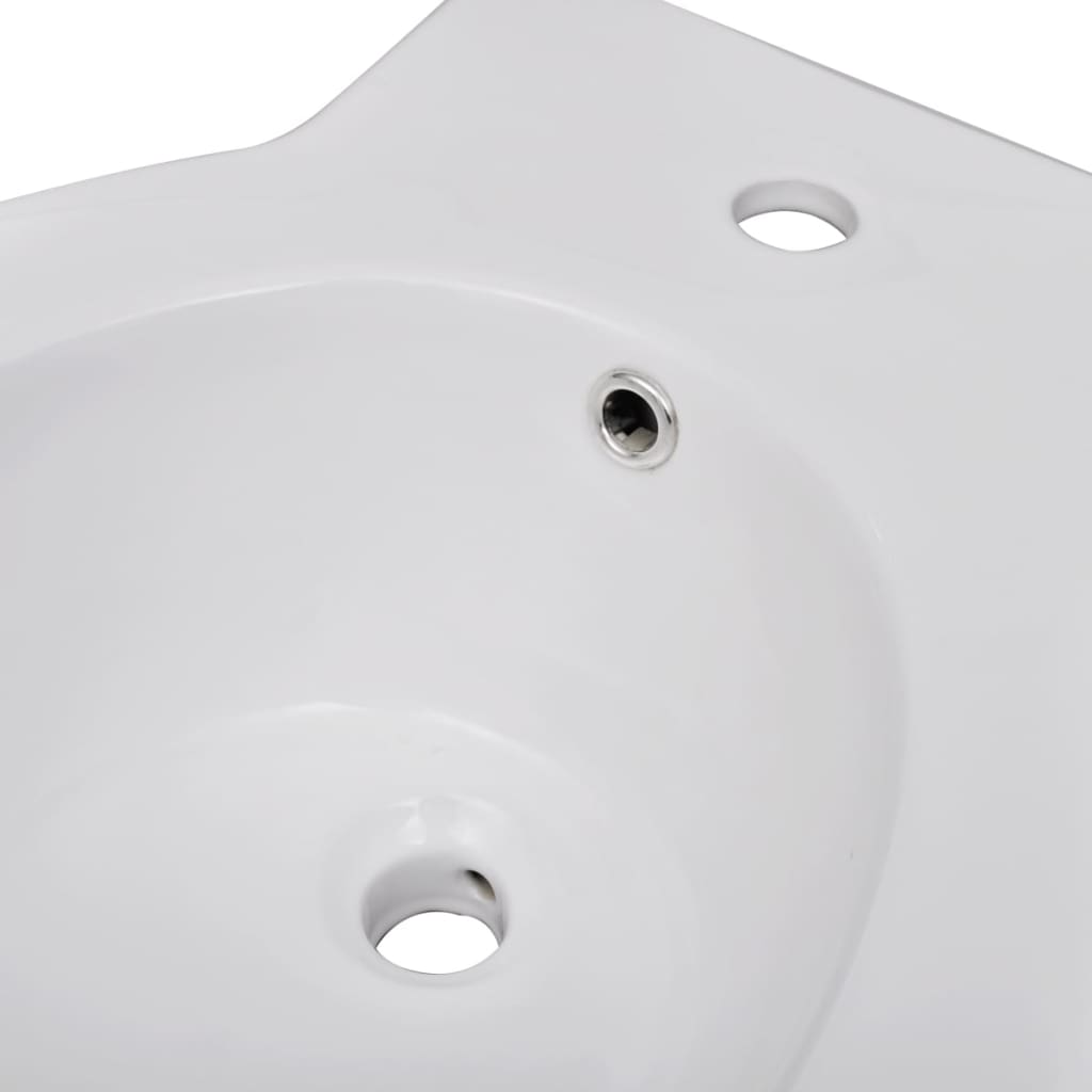 White Ceramic Toilet & Bidet Set - Bend