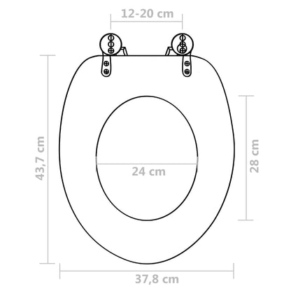 MDF Toilet Seat - Porcelain Design - Bend