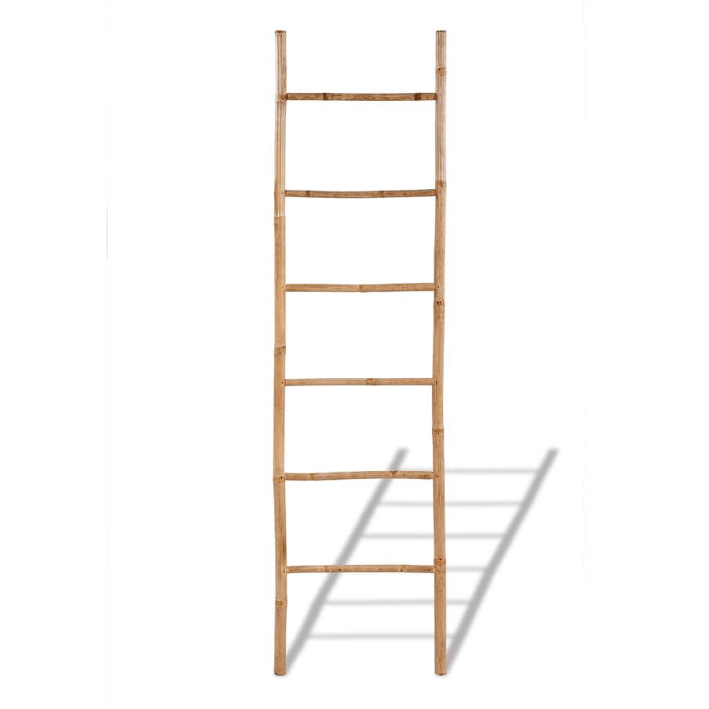 Bamboo Towel Ladder with 6 Rungs - Bend