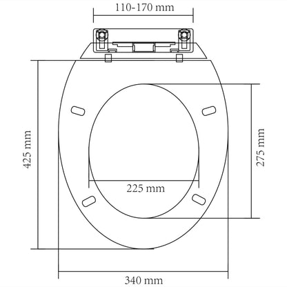 Soft-close Toilet Seat White Oval - Bend