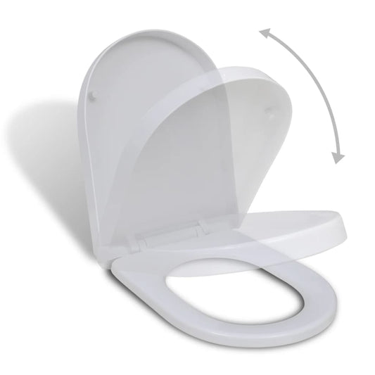 White Soft-close Toilet Seat Square - Bend