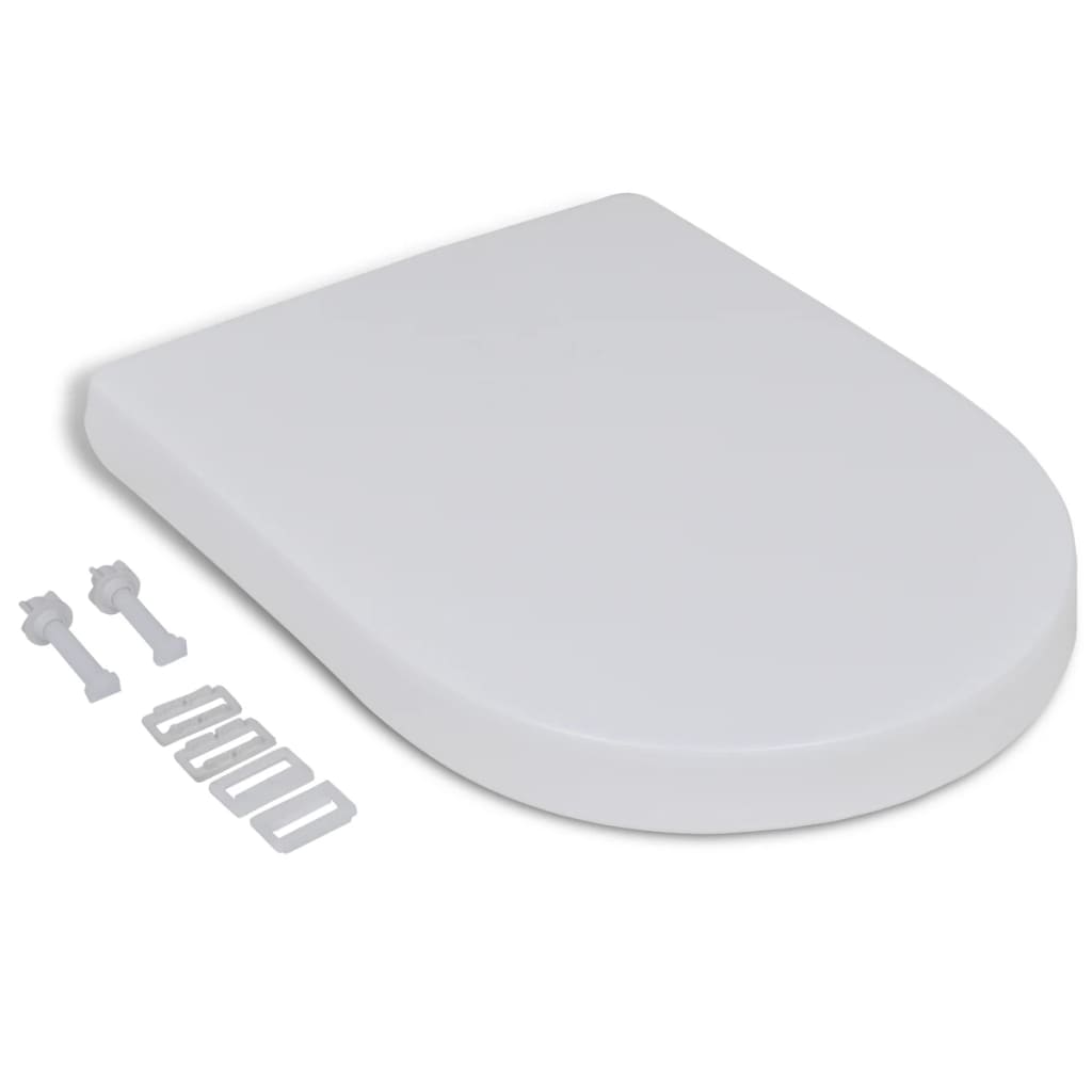 White Soft-close Toilet Seat Square - Bend