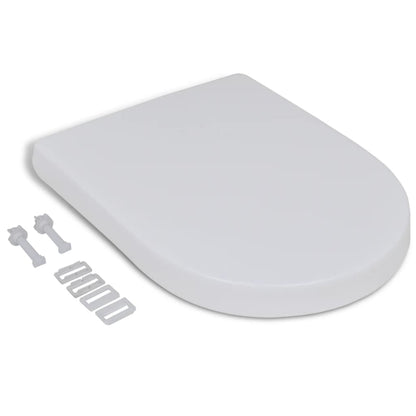 White Soft-close Toilet Seat Square - Bend