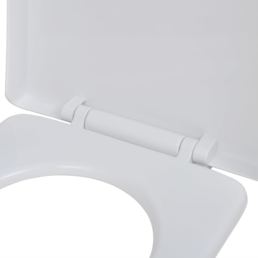 White Soft-close Toilet Seat Square - Bend