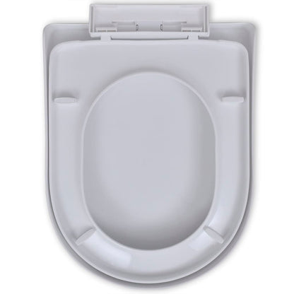 White Soft-close Toilet Seat Square - Bend