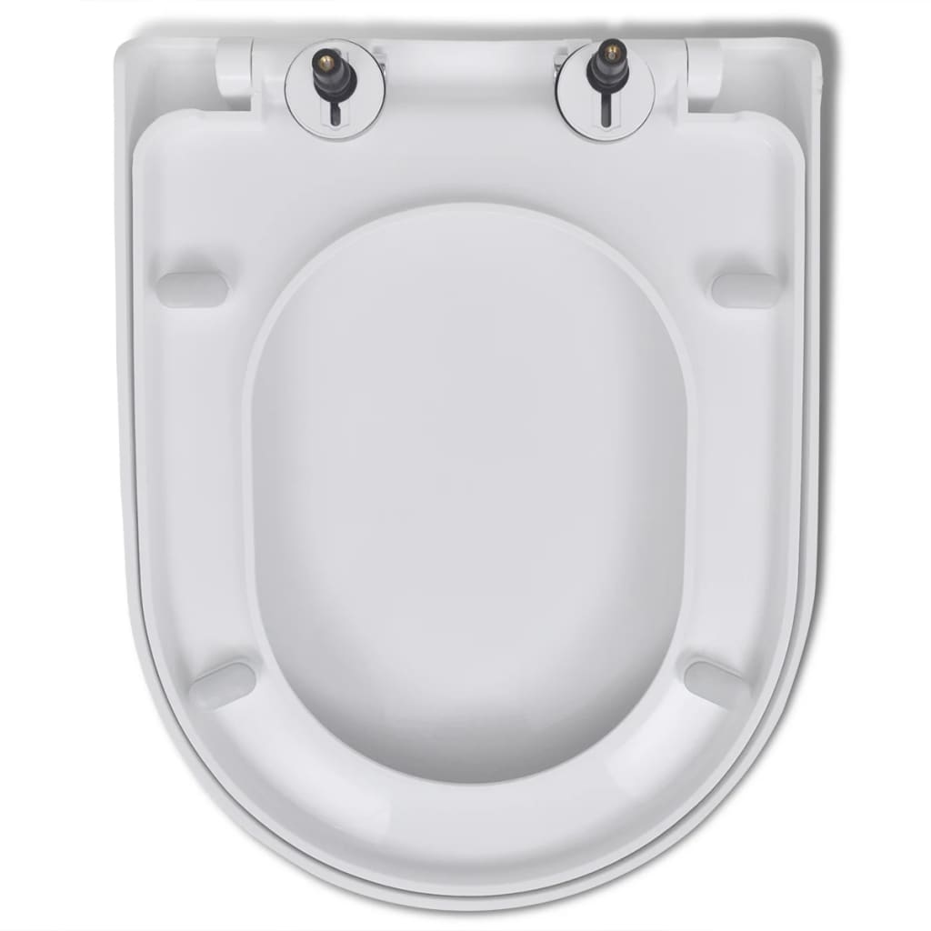 Soft-close Toilet Seat with Quick-release Design White Square - Bend