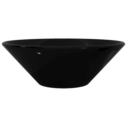 Ceramic Bathroom Sink Basin Black Round - Bend