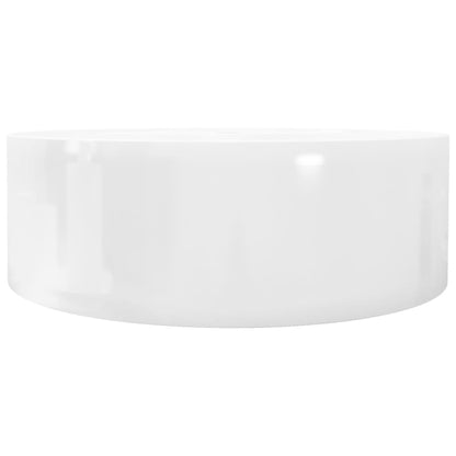 Ceramic Bathroom Sink Basin Faucet/Overflow Hole White Round - Bend