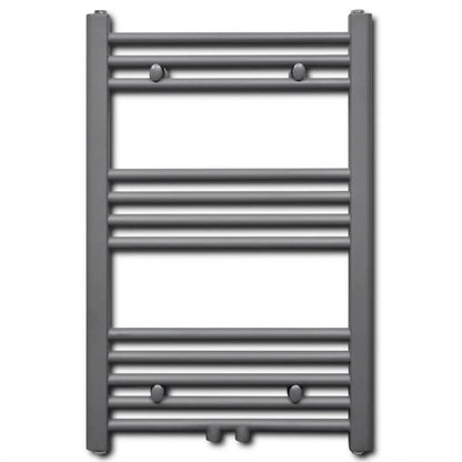 Grey Bathroom Central Heating Towel Rail Radiator Straight - Bend