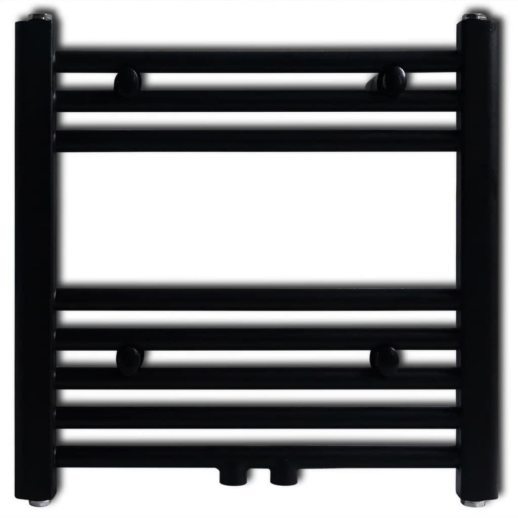 Black Bathroom Central Heating Towel Rail Radiator - Bend