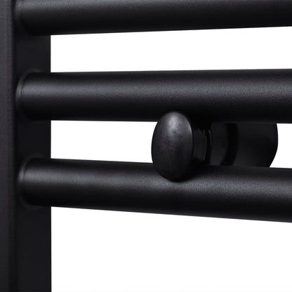 Black Bathroom Central Heating Towel Rail Radiator - Bend