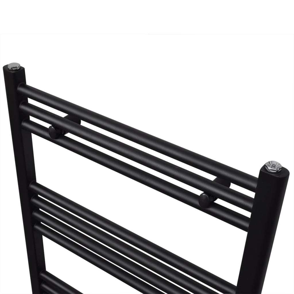 Black Bathroom Central Heating Towel Rail Radiator - Bend