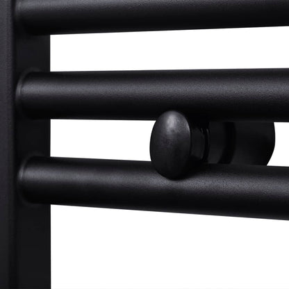 Black Curved Towel Rail Radiator - Heated Bathroom Heating Solution - Bend