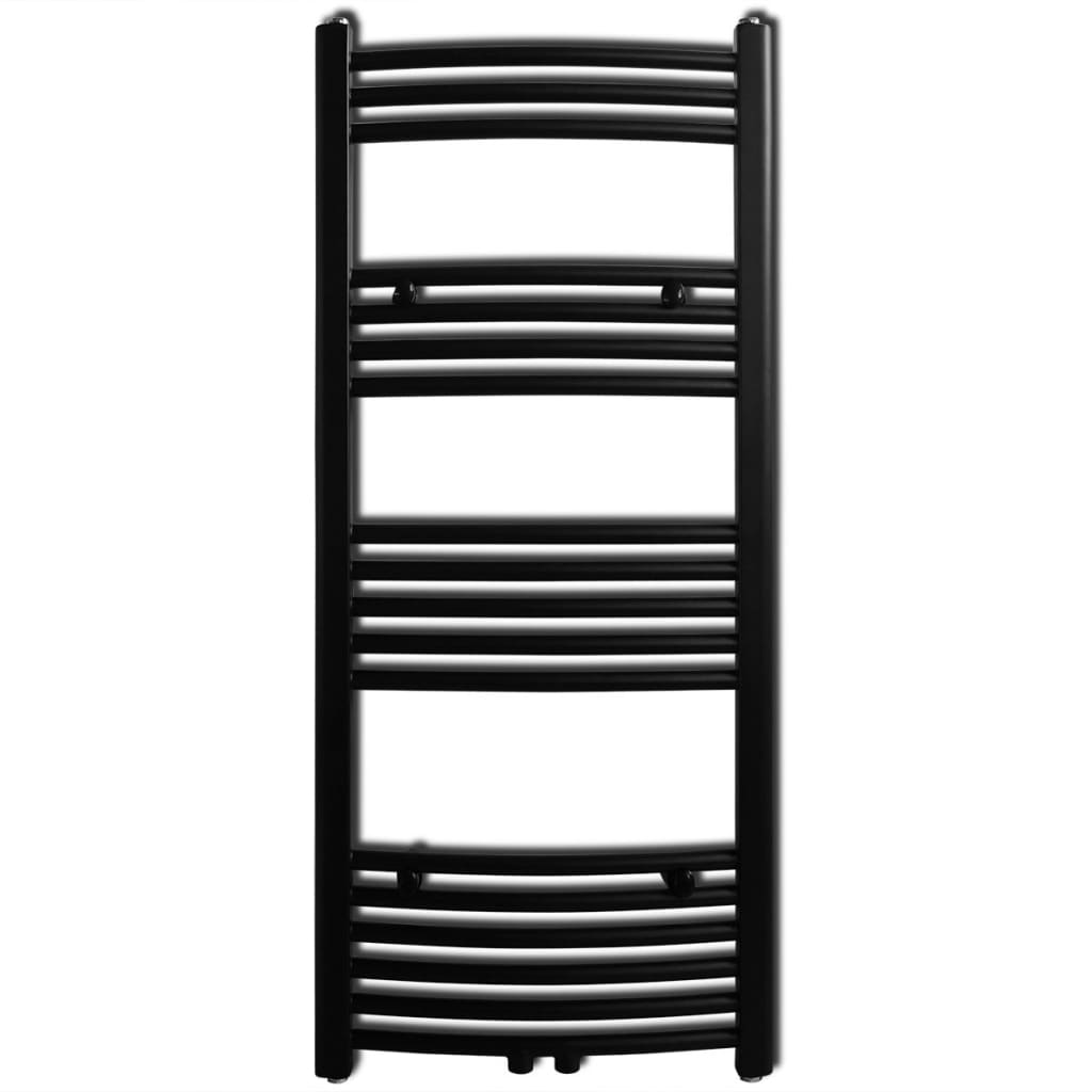 Black Curved Towel Rail Radiator for Central Heating - Bend