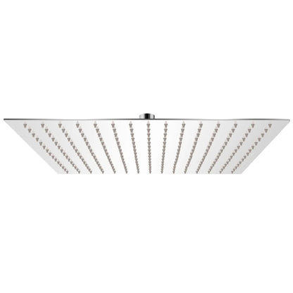 Square Stainless Steel Rainfall Shower Head - Bend