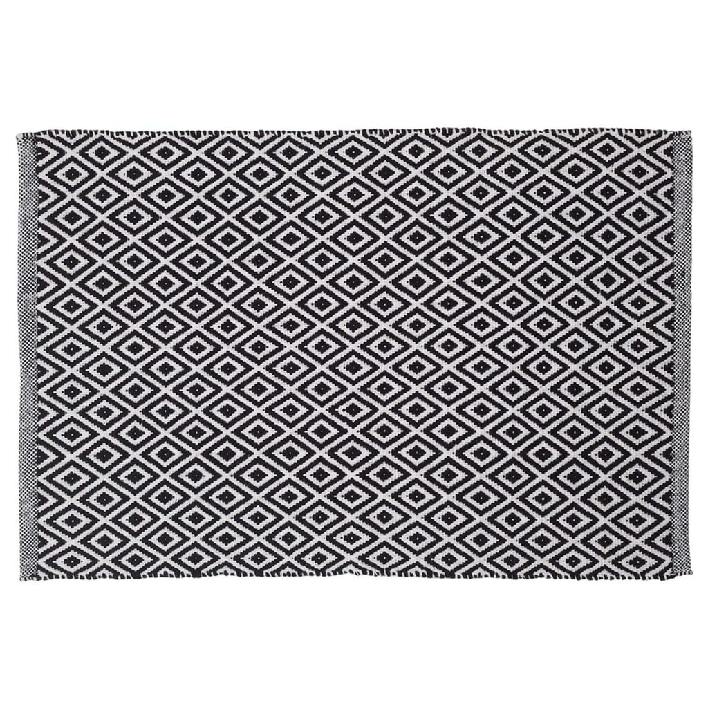 Sealskin Bath Mat Trellis Cotton 60x90 cm Black and White - Bend