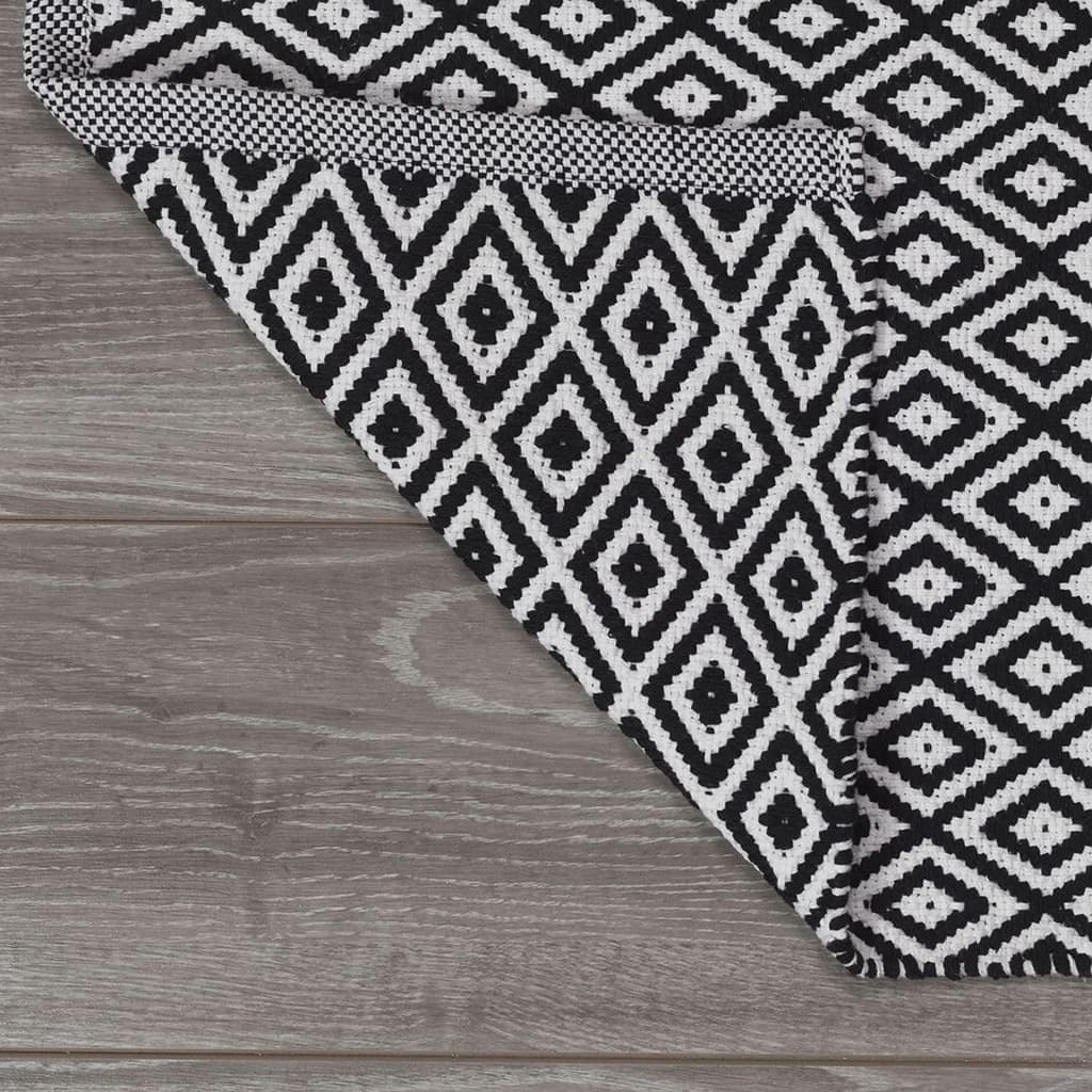 Sealskin Bath Mat Trellis Cotton 60x90 cm Black and White - Bend