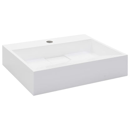 Wash Basin 50x38x13 cm Mineral Cast/Marble Cast White - Bend