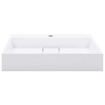 Wash Basin 60x38x11 cm Mineral Cast/Marble Cast White - Bend