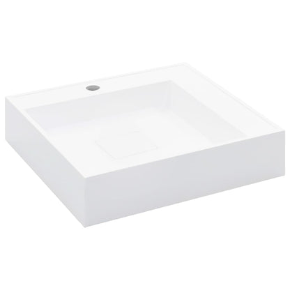 Wash Basin 50x50x12.3 cm Mineral Cast/Marble Cast White - Bend