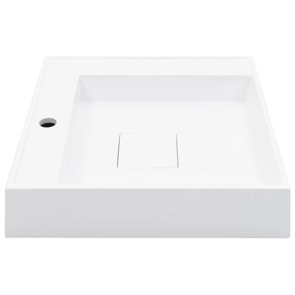 Wash Basin 50x50x12.3 cm Mineral Cast/Marble Cast White - Bend