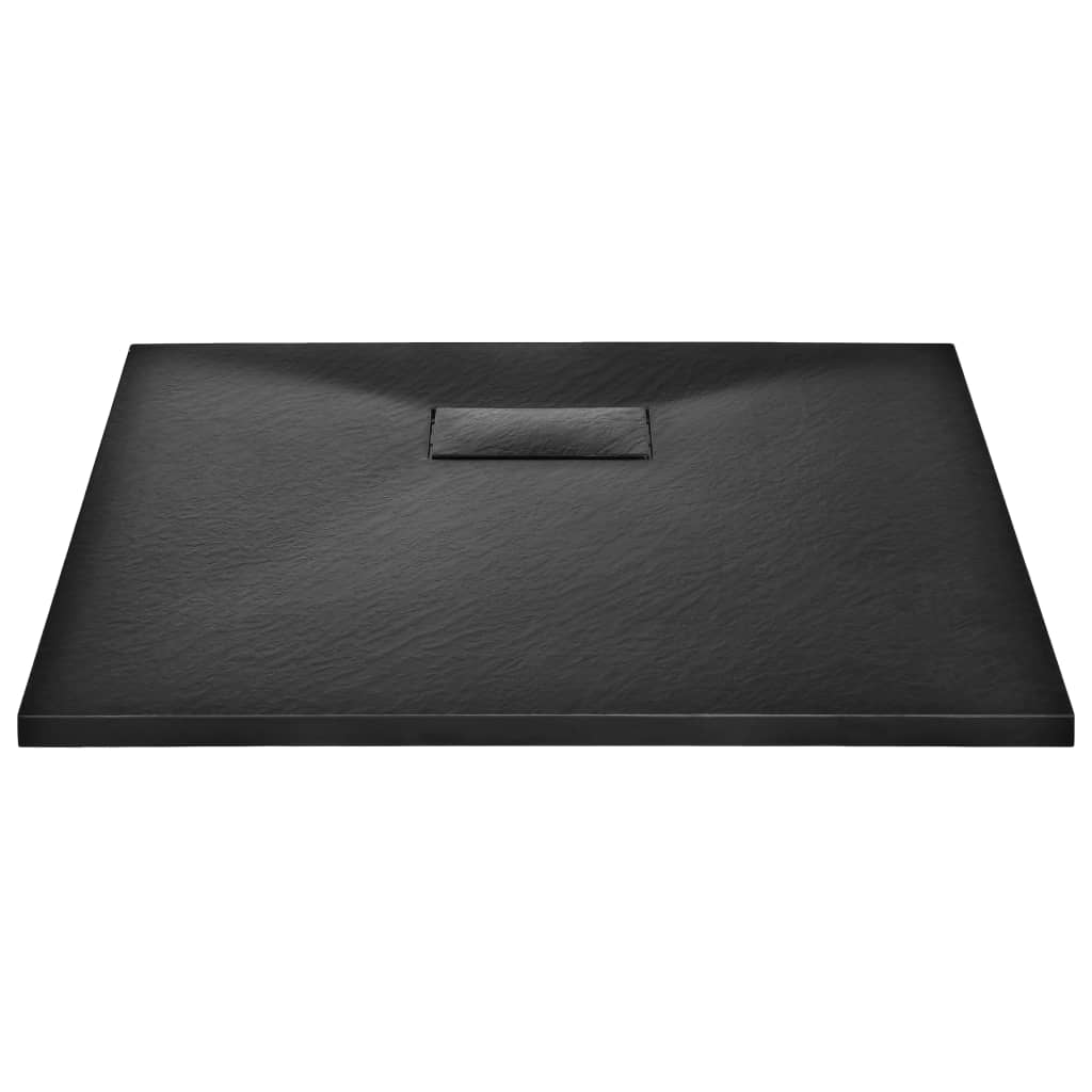 Shower Base Tray SMC Black 80x80 cm