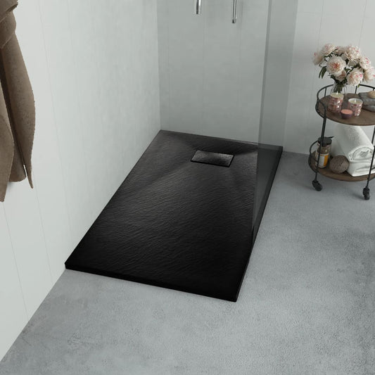 Shower Base Tray SMC Black 90x70 cm - Bend