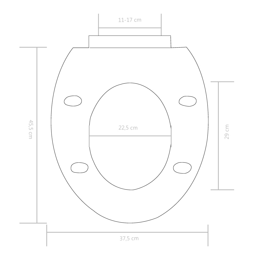 Soft-close Toilet Seat with Quick-release Design Black - Bend