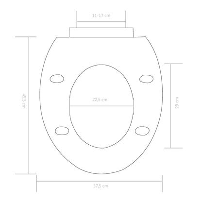 Soft-close Toilet Seat with Quick-release Design Black - Bend