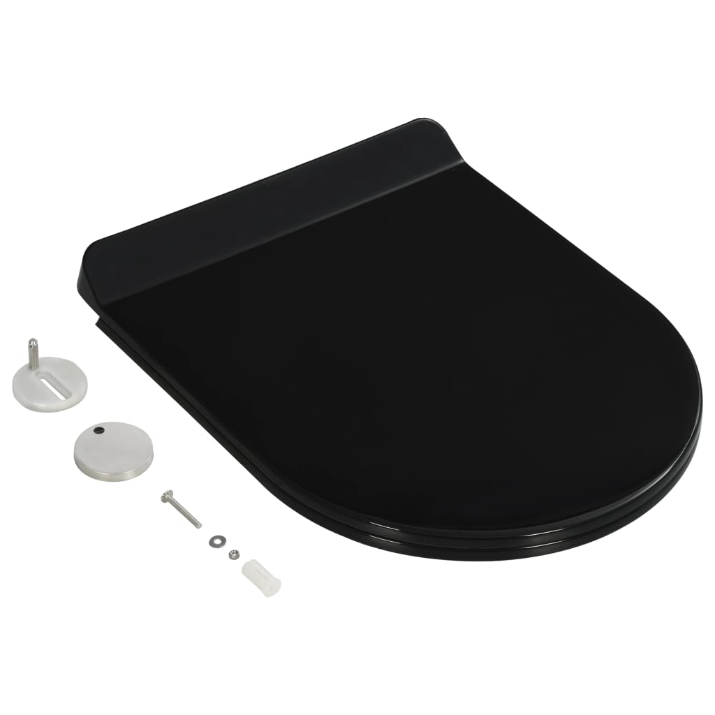 Soft-close Toilet Seat with Quick-release Design Black - Bend