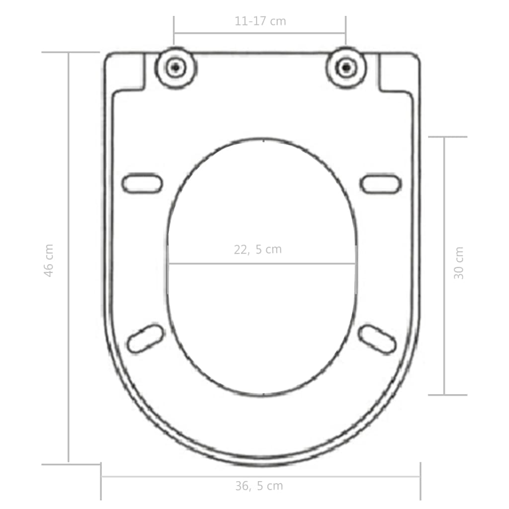 Soft-close Toilet Seat with Quick-release Design Black - Bend