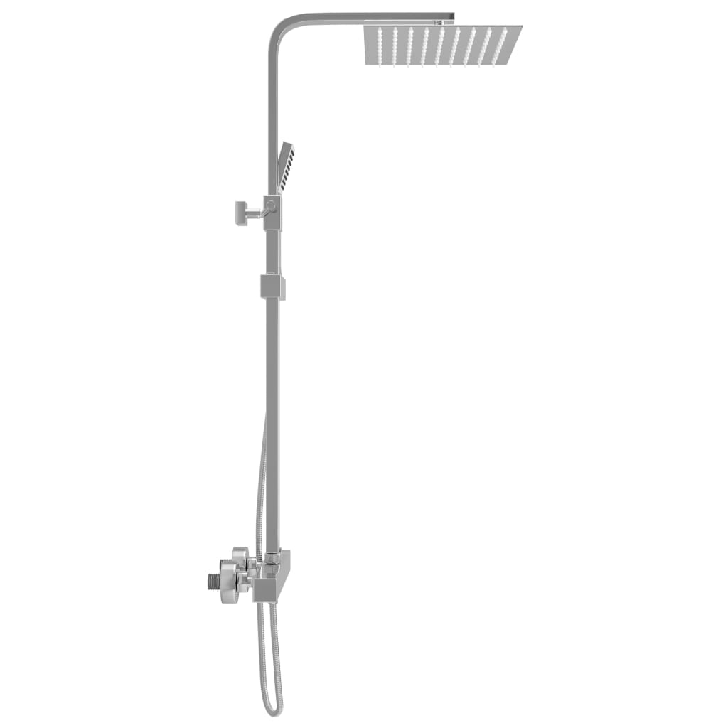 Dual Head Shower Set with Thermostat Stainless Steel - Bend