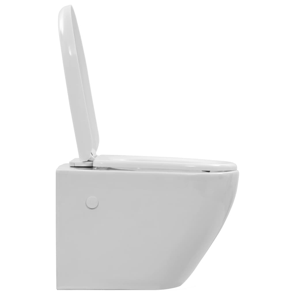 Wall Hung Rimless Toilet Ceramic White - Bend