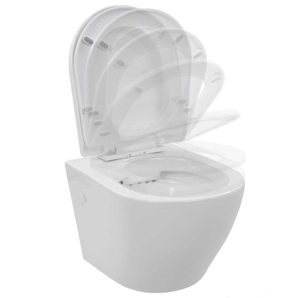 Wall Hung Rimless Toilet Ceramic White - Bend