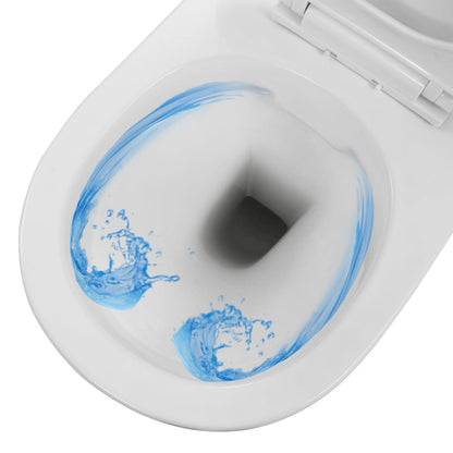 Wall Hung Rimless Toilet Ceramic White - Bend