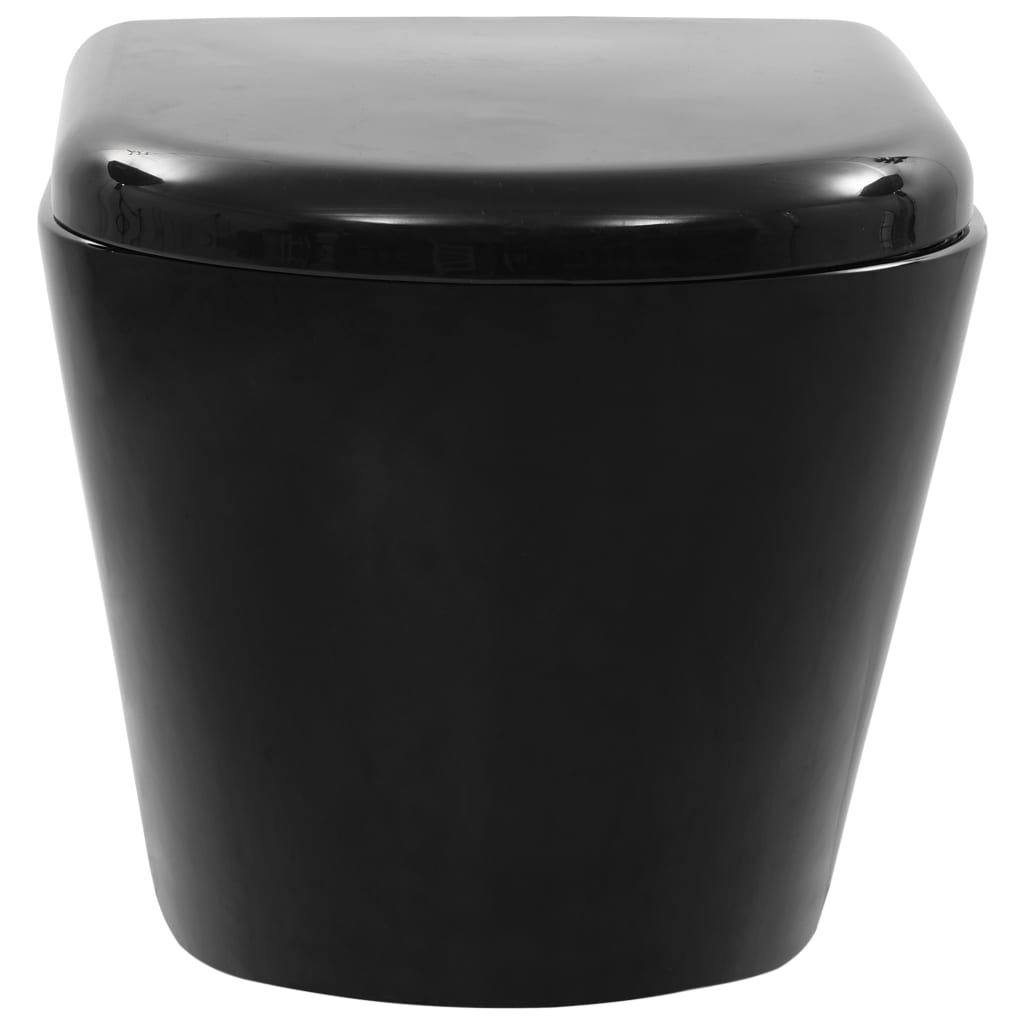 Wall Hung Rimless Toilet Ceramic Black - Bend