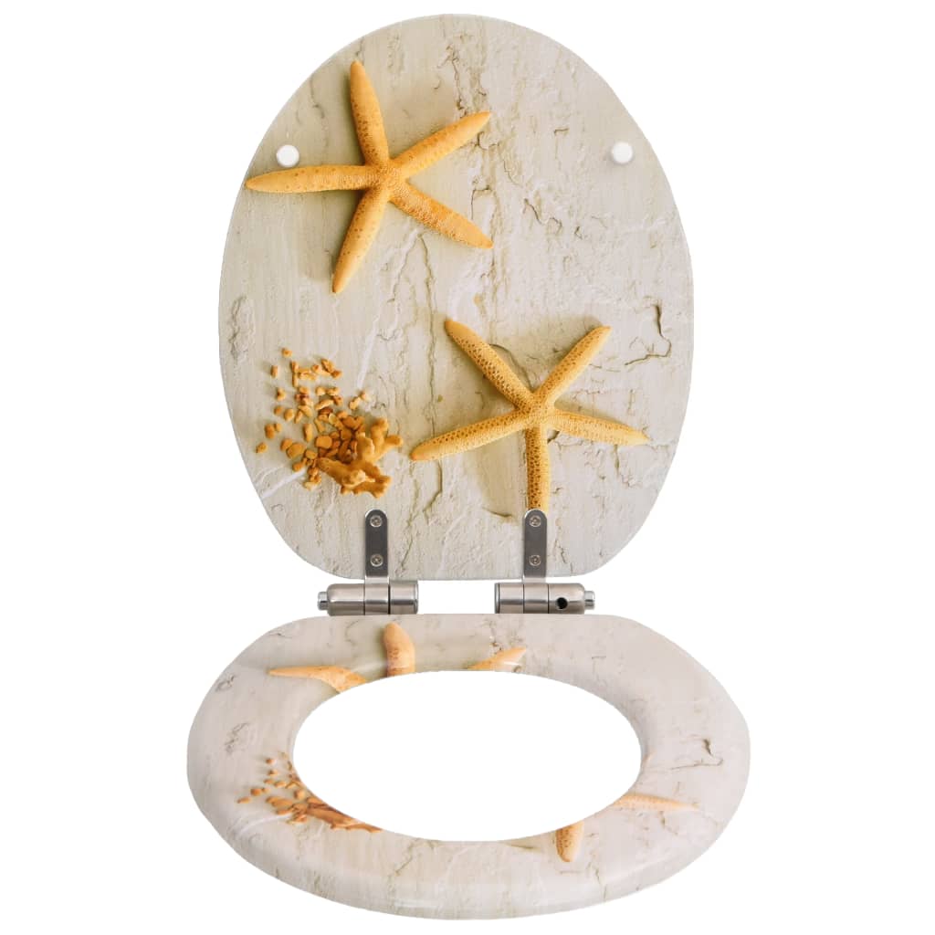 MDF Toilet Seat - Starfish Design - Bend