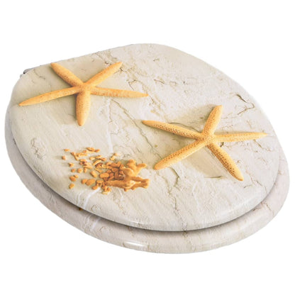 MDF Toilet Seat - Starfish Design - Bend