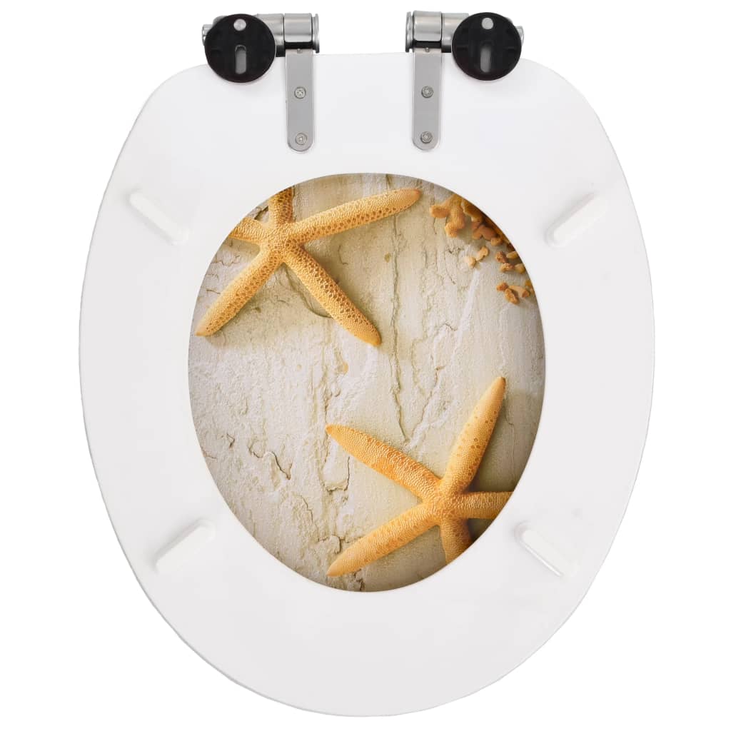 MDF Toilet Seat - Starfish Design - Bend