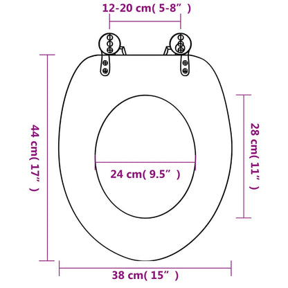 MDF Toilet Seat - Starfish Design - Bend