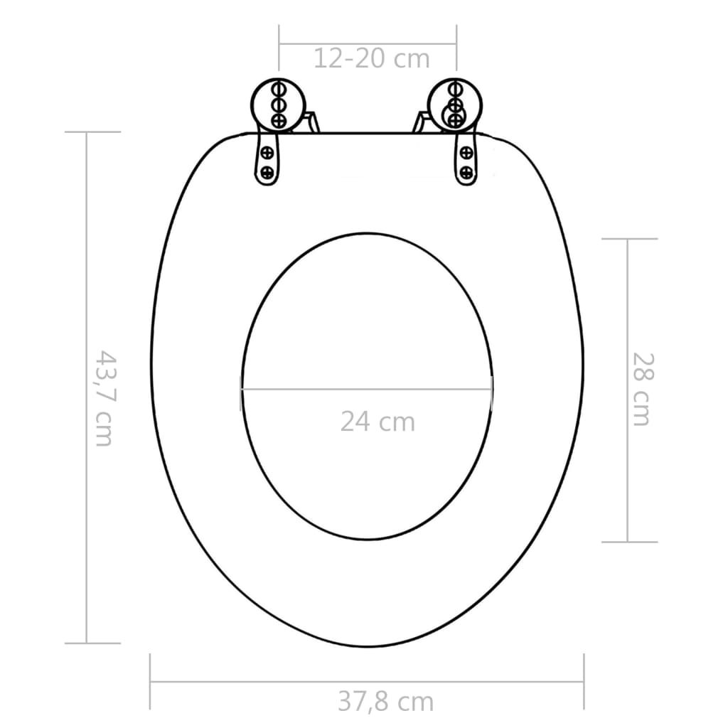 MDF Toilet Seat - Water Drop Design - Bend