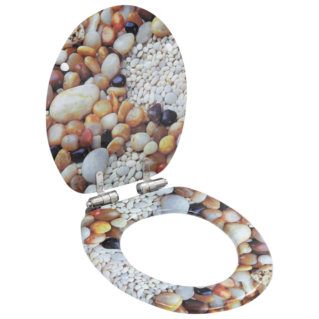 MDF Toilet Seat - Pebbles Design - Bend